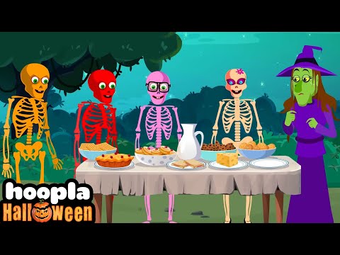Spooky Skeleton Song 🎃💀 Skeleton Family At Dinner Party | Hoopla Halloween