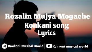Rozalin Mujya Mogache konkani song  with lyrics  b