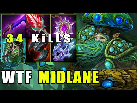 [Nature's Prophet] WTF New IMBA Midlane 34 KiLLs Gank Everywhere 30Min Full Item (Dota2 7.22f)