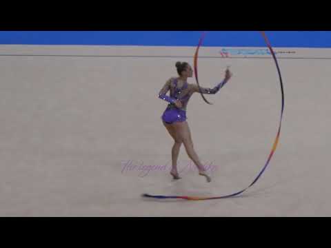 Carmen WHELAN (CAN) ribbon - 2015 Stuttgart worlds Qualifs