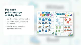 Winter Wonder Activity Pages | Winter Activity Sheets | Printable PDF | Etsy | 01