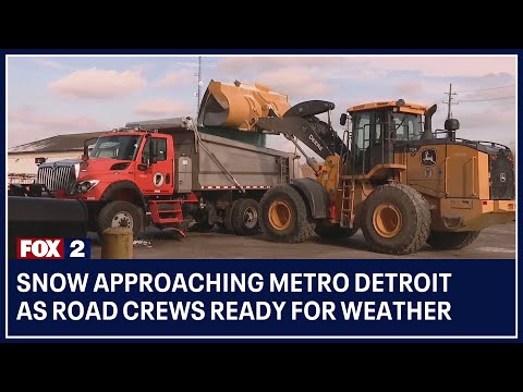 Snow approaching Metro Detroit as road crews ready for weather