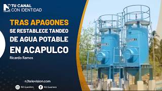 Tras apagones se restablece tandeo de agua potable en Acapulco