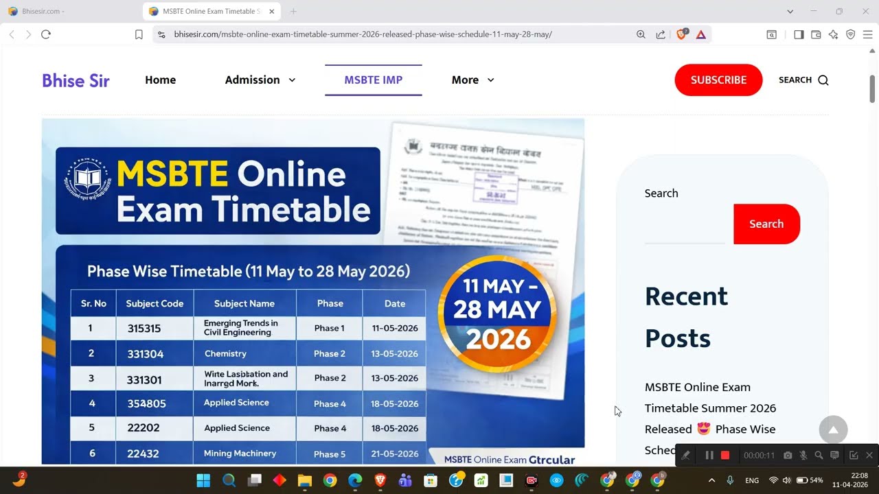 MSBTE Online Exam Summer 2026 | Complete Schedule Released! #msbteonlineexam #msbte