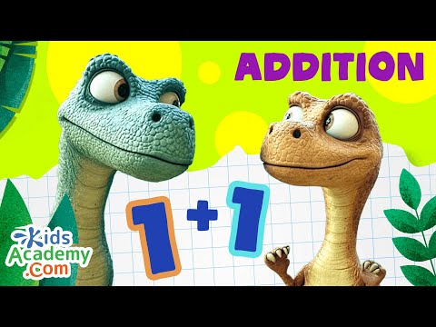 Addition 1 to 9 with Dino - Math for Kindergarten & 1st Grade | Kids Academy