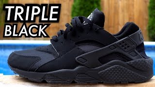 "Triple Black" Air Huarache On-Feet