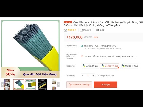 Thử que hàn 2.0mm nội địa trung chuyên hàn sắt mỏng. Có như quảng cáo ?