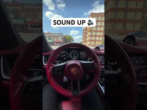 POV Porsche 911 Turbo S revs with loud Akrapovic Exhaust