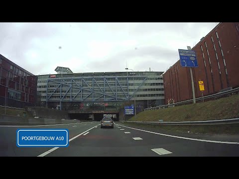Driving in The Netherlands: RING A10 Amsterdam | Amsterdam Highway | Zeeburgertunnel | Coentunnel