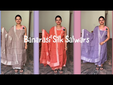 EPI 429|UNIQUE BANARASI SILK SALWARS|PARTY-WEAR#banarasisilk #trending #dressmaterials @curatedvault