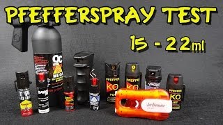 "DER GROßE PFEFFERSPRAY - TEST: PFEFFER MIT 15 - 22ml SPRÜHMENGE"