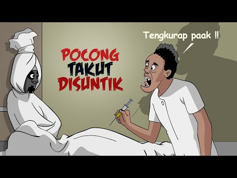 Pocong Takut Disuntik - Kartun Hantu Lucu
