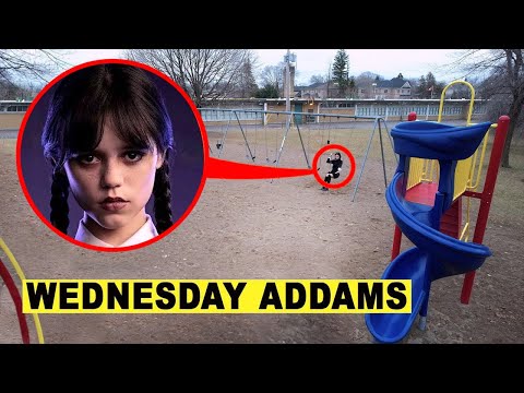 DROHNE überwacht WEDNESDAY ADDAMS alleine ohne FREUND um 3 UHR mittags !!