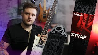 Video thumbnail for НОВИНКА! D'Addario auto lock strap гитарный ремень со стреплоками! by Слава Домашний Обзор Гитар