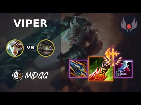 MID.GG: [ Viper ] Riven TOP vs Tahm Kench | NA GRANDMASTER | LOL Season 2025