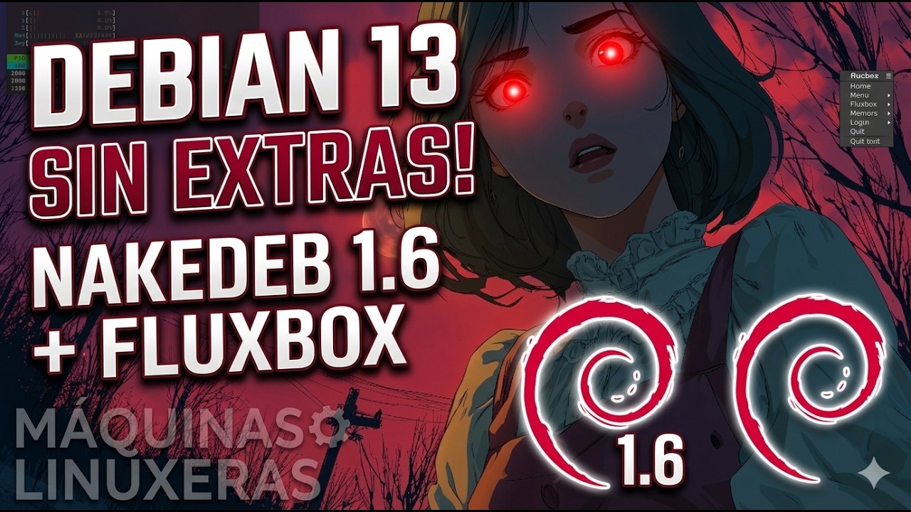 Nakedeb 1.6: El Debian 13 más puro, rápido y minimalista que verás