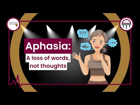 Aphasia: A loss of words, not thoughts