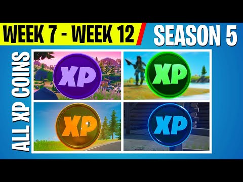 (WEEK 7 - WEEK 12) ALL XP Coins Locations *3,75,000 XP* (Gold + Green + Blue + Purple)