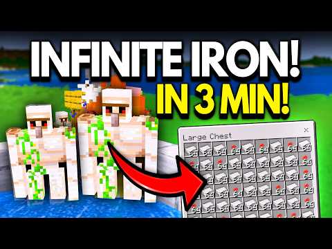 EASIEST IRON Farm In Minecraft Bedrock +1.21/26.2!
