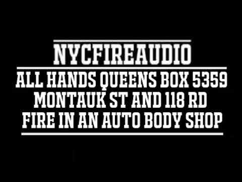 NYCFireAudio - FDNY Queens All Hands Box 5359 Audio - Fire In An Auto Repair Shop - 2/2/18