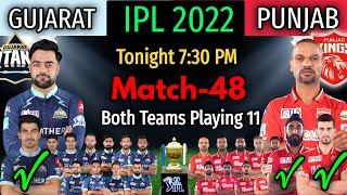 IPL 2022 Match-48 | Punjab Kings vs Gujarat Titans Match Playing 11 | PBKS vs GT Match 2022