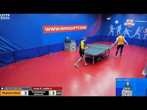 Медведев Юрий 3-2 Головешкин Алексей      Восток 8  13.02.2021 Прямой эфир . Зал 6