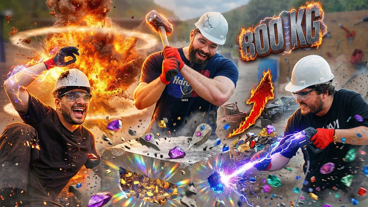 800 KG’LUK BETON! 🔨 KIRAR MISIN 😎 SABAHA MI BIRAKIRSIN? w/@TunaTavus @MesutCanTomay