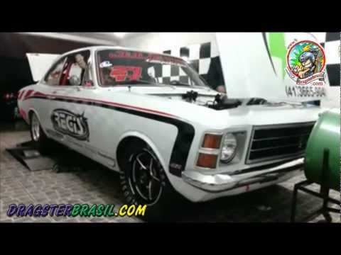 Opala 6 cil Turbo Guilherme Emiliano - Recorde de potência no dinamômetro