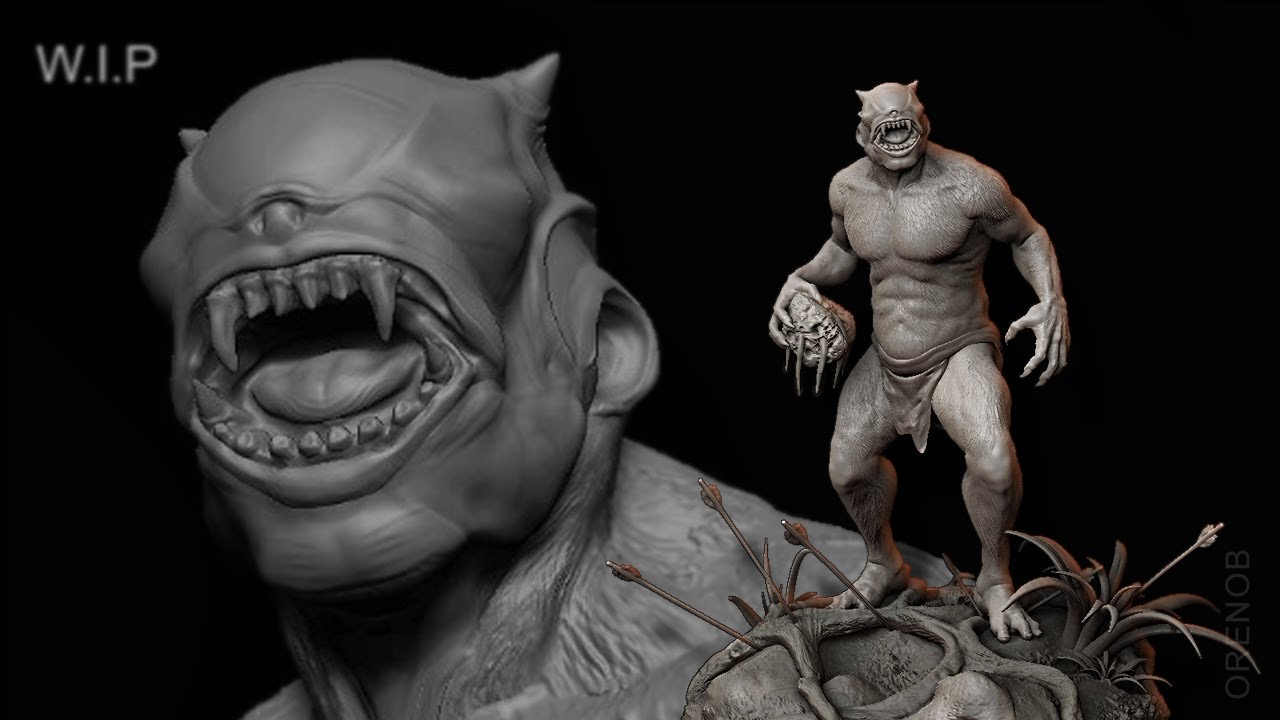 3D game character / creature concept design sketch