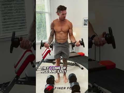 #Nuobell Adjustable Dumbbells are super easy to use! You can adjust the weight with just 1 twist.