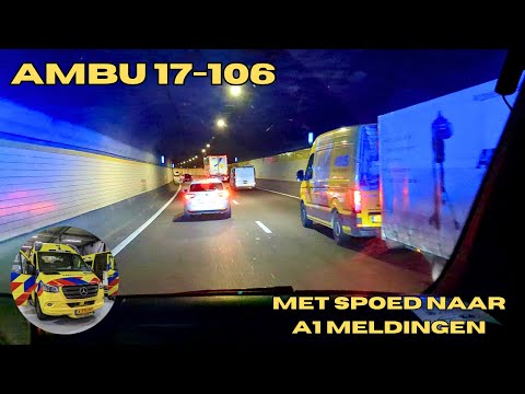 [INSIDE VIEW] Inside a Dutch Ambulance responding to Emergencies! - Rotterdam-Rijnmond Ambu 17-106