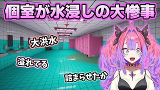 個室から溢れた液体で床が水浸しになりドリンクに例えるヴィヴィ【ホロライブ切り抜き/綺々羅々ヴィヴィ】
