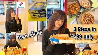 GET *3 Dominos Pizza in *₹99 only | Domino’s offer | Tried and Tested offer | Udaipur