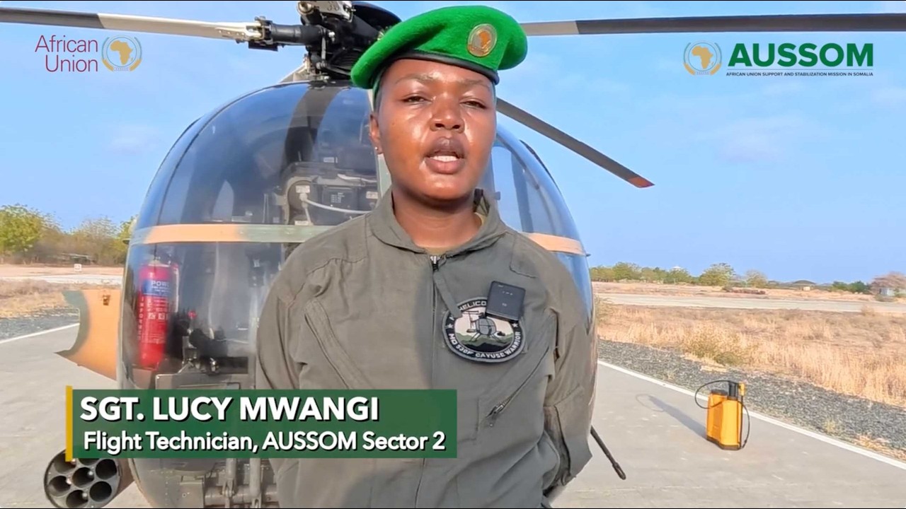 #WomenInAUSSOM | Sgt Lucy Mwangi, Flight Technician