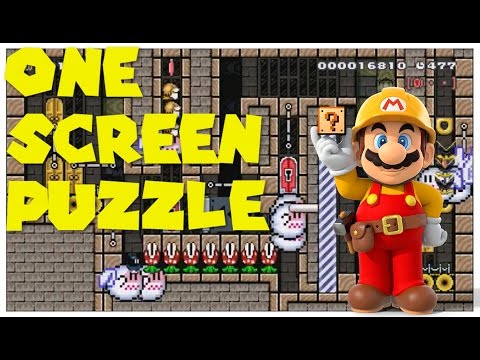 Mario Maker | Boos N Coins | ONE SCREEN PUZZLE