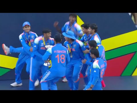 U19 Indian Team World Cup Trophy Celebration & All Awards Post Presentation, Ind vs Eng U19 Final 