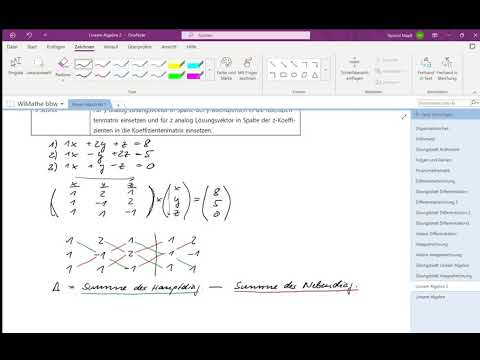 Mathe LA8 Cramersche Regel bei drei Variablen