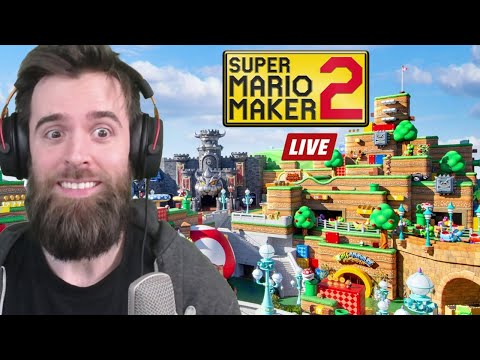 Super Nintendo World Reaction // Super Mario Maker 2 LIVE STREAM