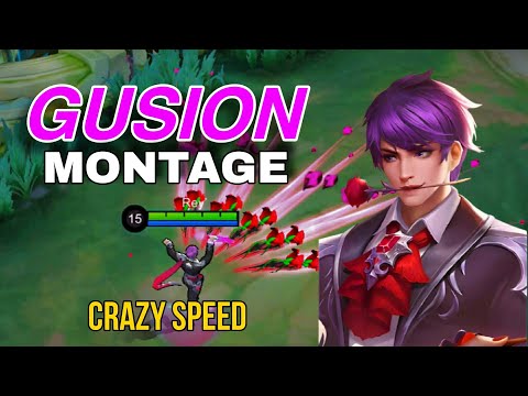GUSION MONTAGE ONE HIT COMBO & EZ SAVAGE | MINIAC | KRAZY SPEED! 