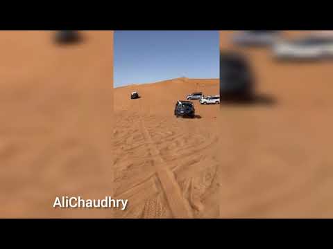 Fj Cruiser Jumping on sand dunes in desert