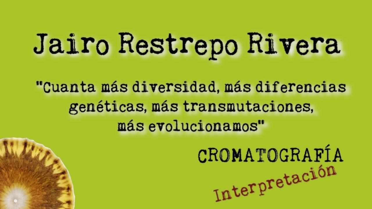 Jairo Restrepo Rivera. Interpretación de Cromatografía. Argentina 2017