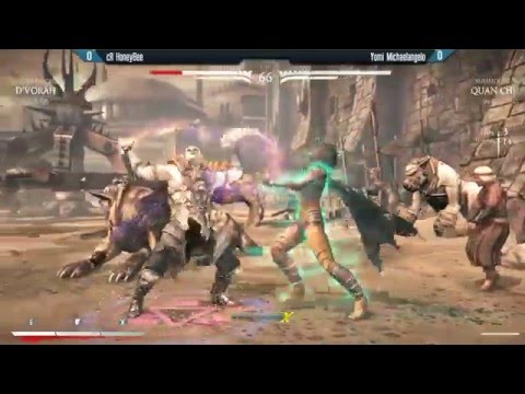 MKX: Winter Brawl X - cR HoneyBee (D'Vorah) vs YOMI Michaelangelo (Quan Chi) - Top 8