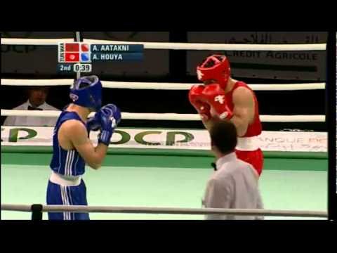 Light Welter (64kg) Final - Aatakni (MAR) vs Houya (TUN) - 2012 African Olympic Qualifying Event