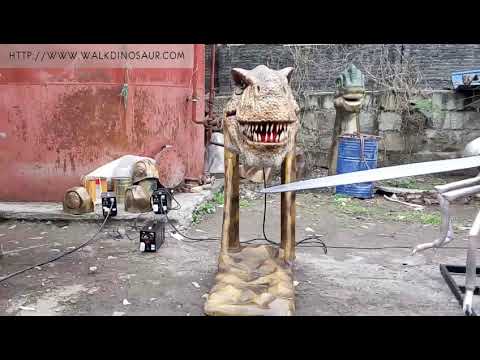 Animatronic dinosaur head for wall decoration