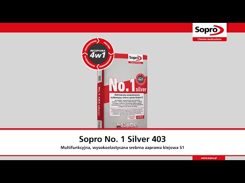 Sopro No.1 403 silver - Multifunkcyjna, wysokoelastyczna srebrna zaprawa klejowa S1