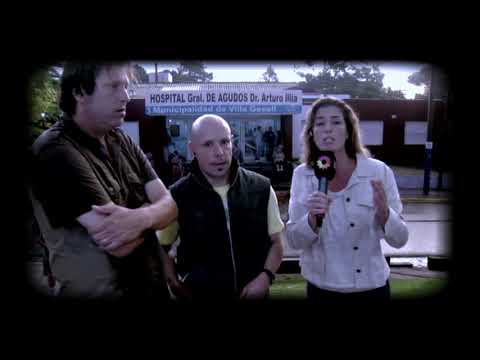 Débora cubriendo el rayo que cayó en Villa Gesell