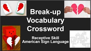Break Up Vocabulary Crossword