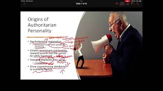 Dispositional Explanations for Obedience - Authoritarian Personality