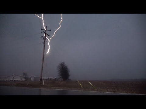 Vivid Lightning and Severe Storm, Tiffin Ohio - 1/19/2023
