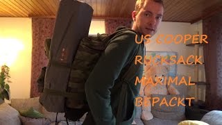 Brandit US Cooper Rucksack maximal bepackt